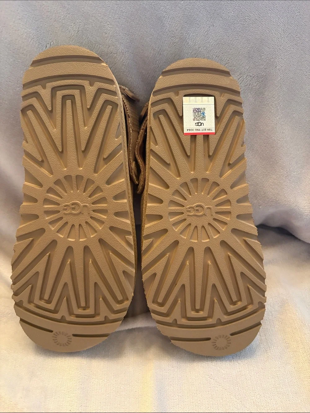 UGG Kids Beige Suede Backstrap Clogs